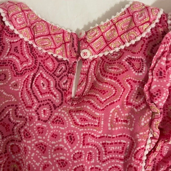 Poupette St. Barth Pink Ruffled Smocked Sundress. Kids, girls 4T